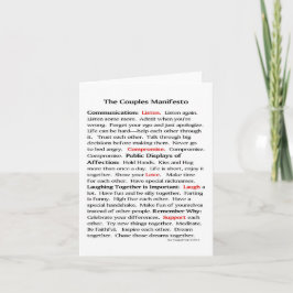 Cartão The Couples Manifesto Note Cards