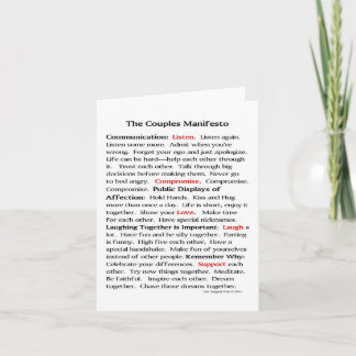 Cartão The Couples Manifesto Note Cards