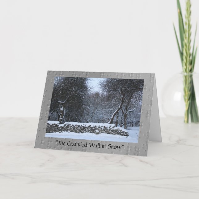 Cartão The Crannied Wall in Snow (Frente)