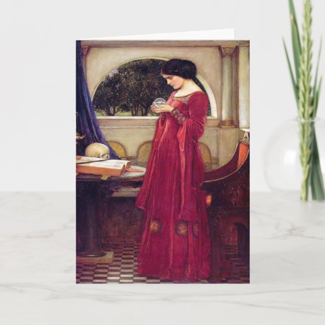 Cartão The Crystal Ball, J.W. Waterhouse, 1902 (Frente)