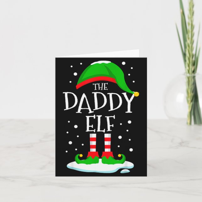 Cartão The Daddy Elf Christmas Family Matching Xmas Dad G (Frente)