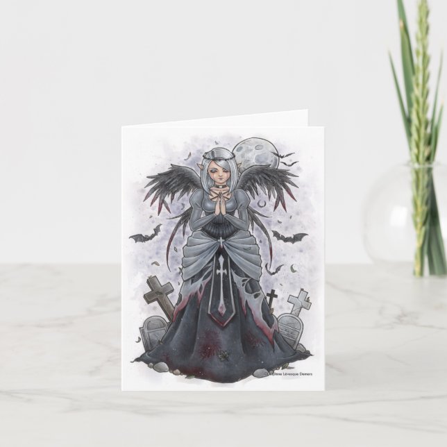Cartão The Dark Priestess Angel Note Card (Frente)