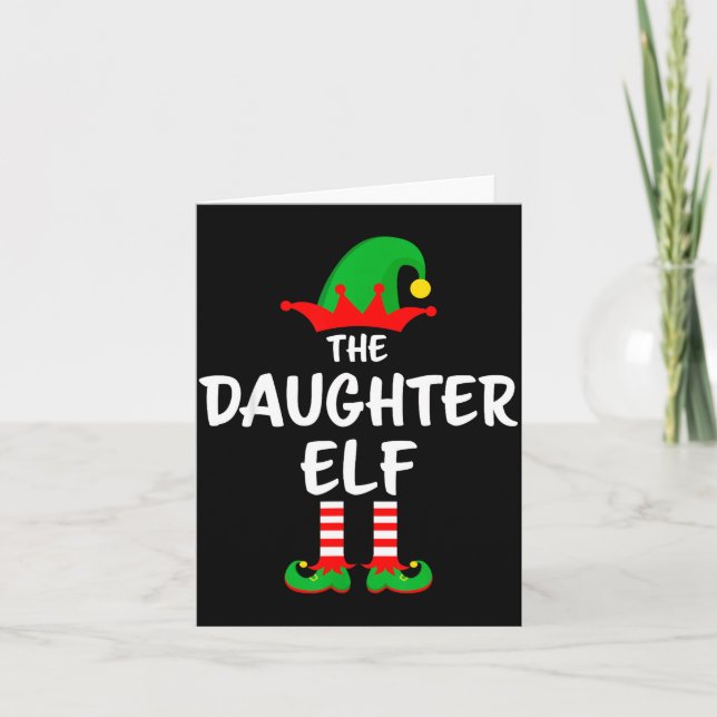 Cartão The Daughter Elf Matching Family Christmas  (Frente)