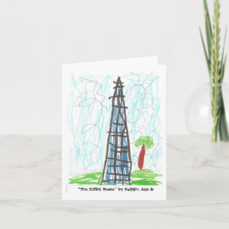 Cartão "The Eiffel Tower" by Kaitlin, Age 6