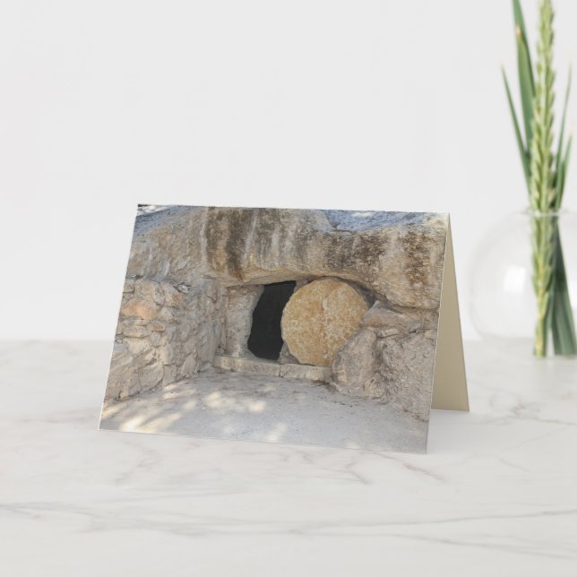 Cartão The Empty Tomb of Jesus Christ on Blank Card (Frente)