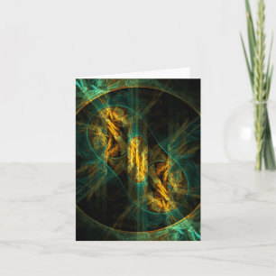 Cartão The Eye of the Jungle Abstract Art Note Card