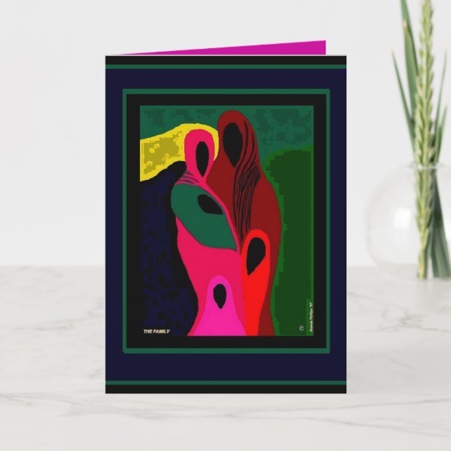 Cartão THE FAMILY Greeting Card by Artist Brenda Phillips (Frente)