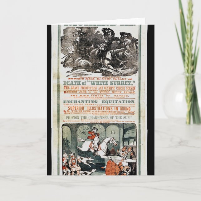 Cartão The Farewell Benefit of Mr. William Cooke (Frente)