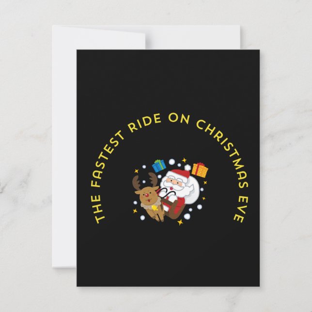 Cartão the fastest rie on the christmas eve (Frente)