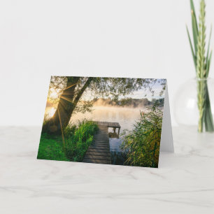 Cartão The First Sunrays at Wesslinger See