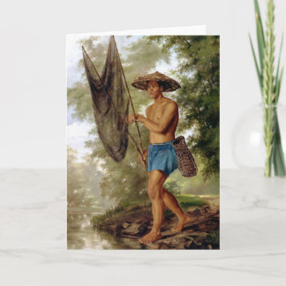 Cartão The Fisher from Sacag Fine Art Greetings Card