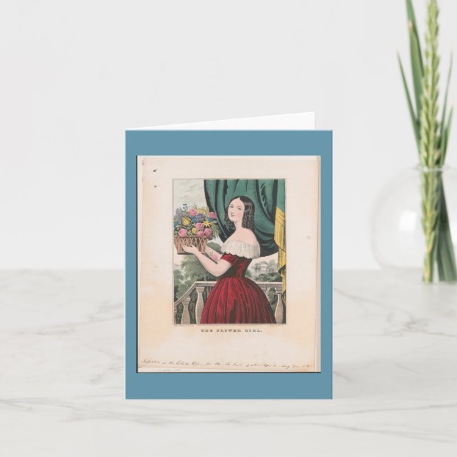 Cartão "The Flower Girl" ~ The Flowers Collection Card (Frente)