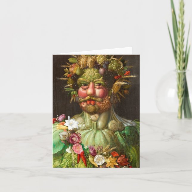 Cartão The Four Seasons: Vertumnus - Giuseppe Arcimboldo (Frente)