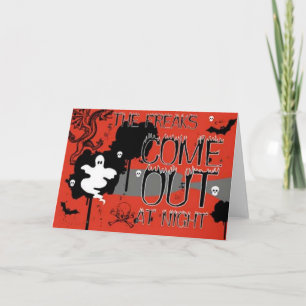 Cartão The Freaks Come Out at Night - Halloween Card