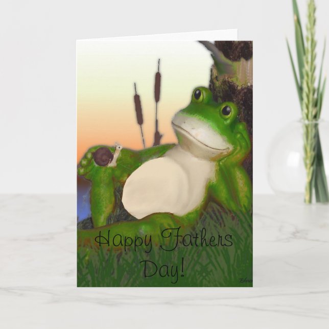 Cartão The Frog and the Snail Fathers Day Card (Frente)