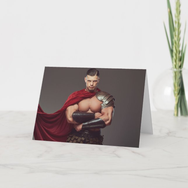 Cartão The Gladiator Gay Greetings Card (Frente)