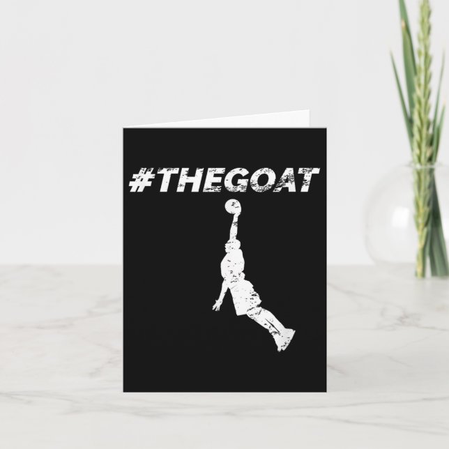 Cartão The Goat Greatest Of All Time Basketball Motivatio (Frente)