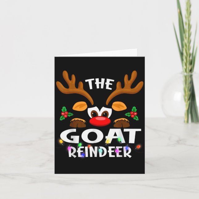 Cartão The Goat Reindeer Christmas Men Women  (Frente)