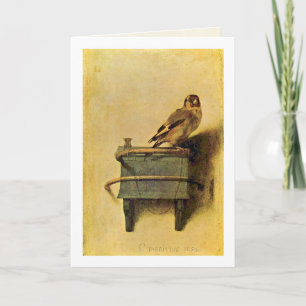 Cartão The Goldfinch. By Carel Fabritius