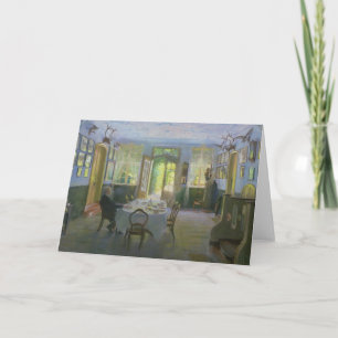 Cartão The Hall of the Manor House in Waltershof, 1894