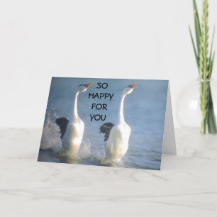 CARTÃO THE "HAPPY DANCE" BY SWANS JUST FOR YOU