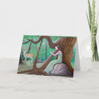 Cartão "The Harpist and the Tree" Greeting Card