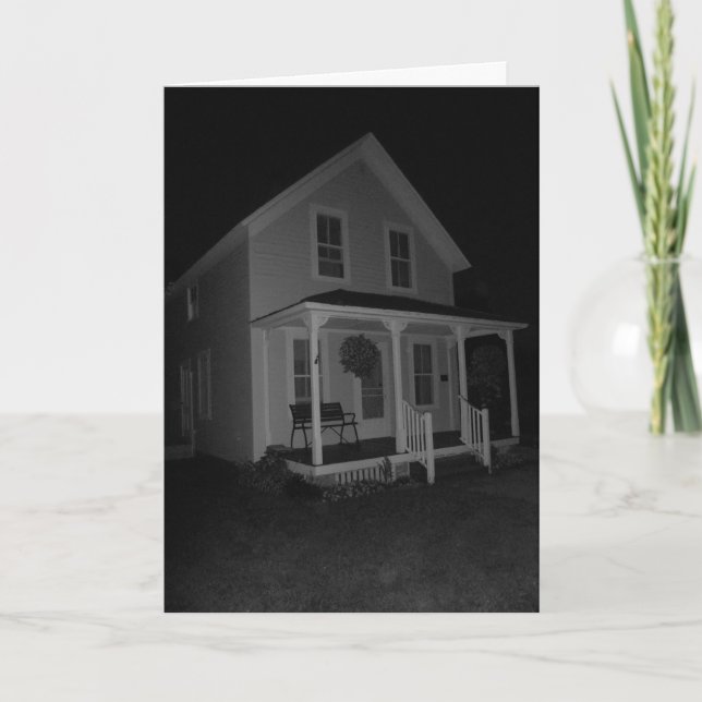 Cartão "The Harris House After Dark" Hallowe’en Card (Frente)