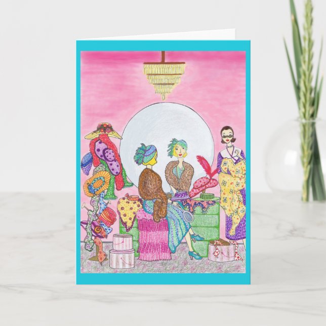 Cartão The Hat Shop Paris Boutique Greeting Card (Frente)