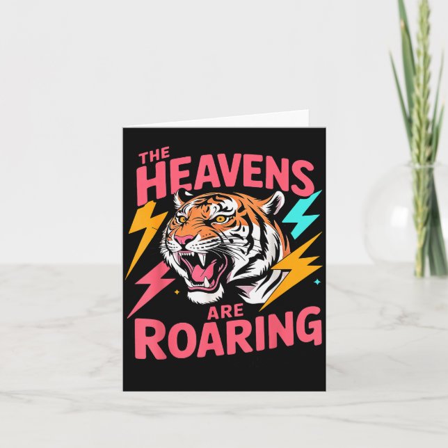 Cartão The Heavens Are Roaring Psalm 19_1 Tiger Christian (Frente)