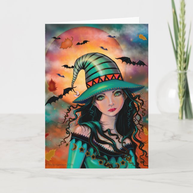 Cartão The Jade Witch Halloween Fantasy Art Card (Frente)