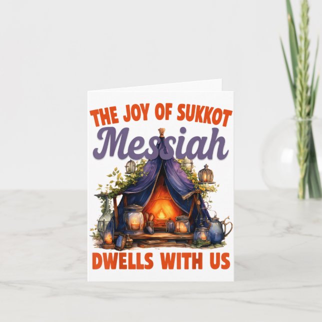 Cartão The Joy Of Sukkot Messiah Dwells With Us Jewish Ho (Frente)