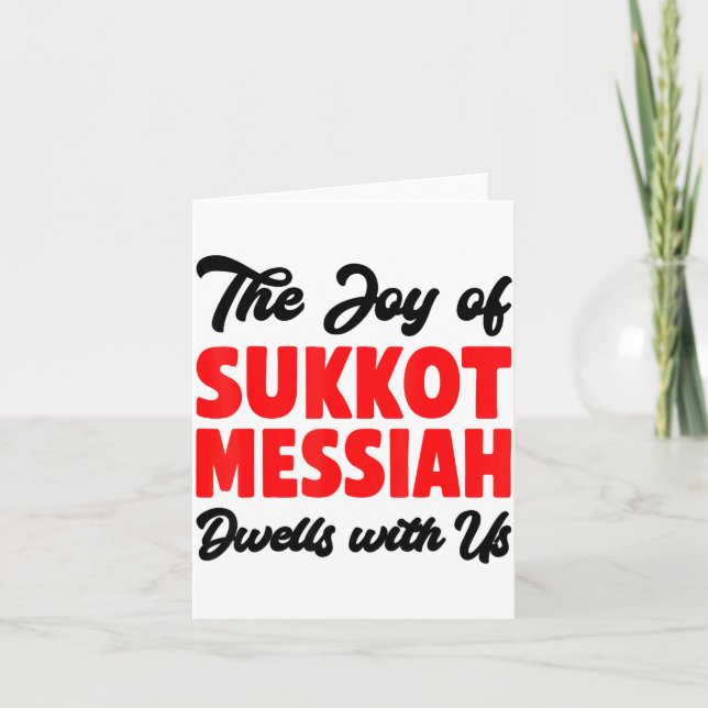 Cartão The Joy Of Sukkot Messiah Dwells With Us Jewish Ho (Frente)