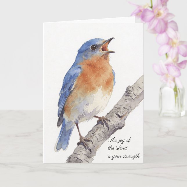 Cartão The Joy of the LORD is your strength (Orquídea)