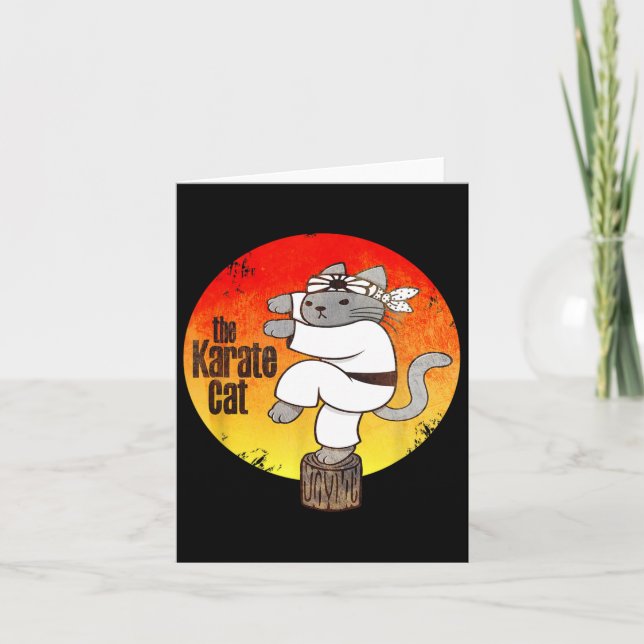 Cartão The Karate Cat (Versão em apuros) (Frente)