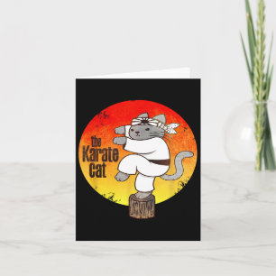 Cartão The Karate Cat (Versão em apuros)