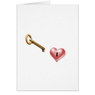 Cartão the key for my heart