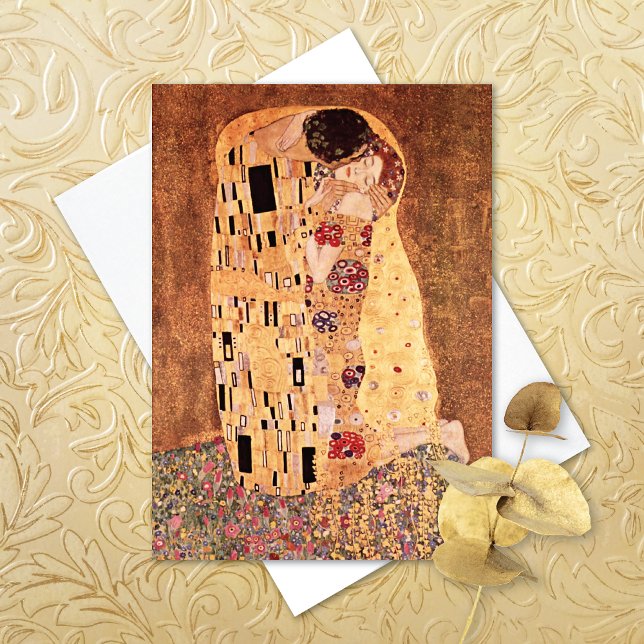 Cartão The Kiss Painting Gustav Klimt (Criador carregado)