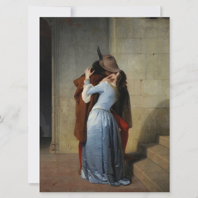 Cartão The Kiss (por Francesco Hayez) (Frente)