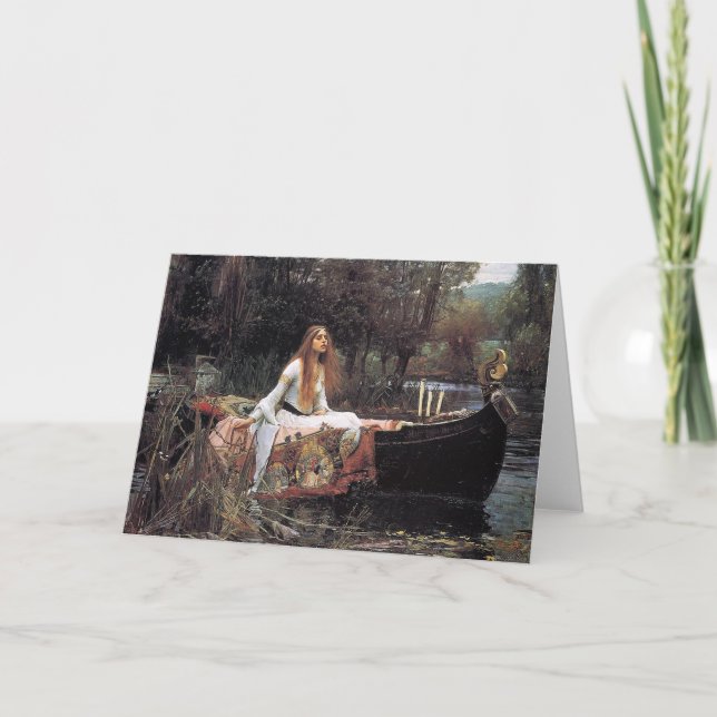 Cartão The Lady of Shalott by John W. Waterhouse (Frente)