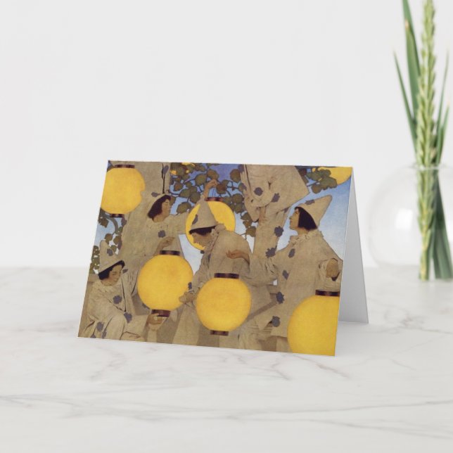 Cartão The Lantern Bearers - Maxfield Parrish (Frente)