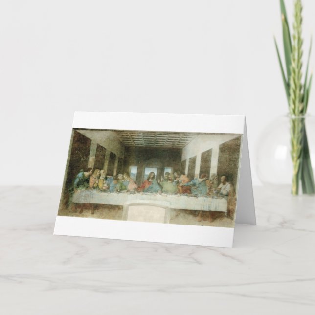 Cartão The Last Supper by Leonardo Da Vinci c. 1495-1498 (Frente)