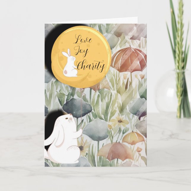 Cartão The Little Bunny's Thoughts (Frente)