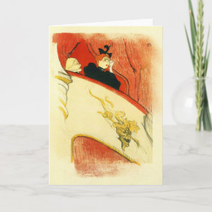 Cartão The loge with a gold mas by Toulouse-Lautrec