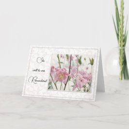 Cartão The Loss of a Woman/Girl - Sympathy