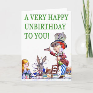 Cartão The Mad Hatter Says, A Very Happy Birthday To You!