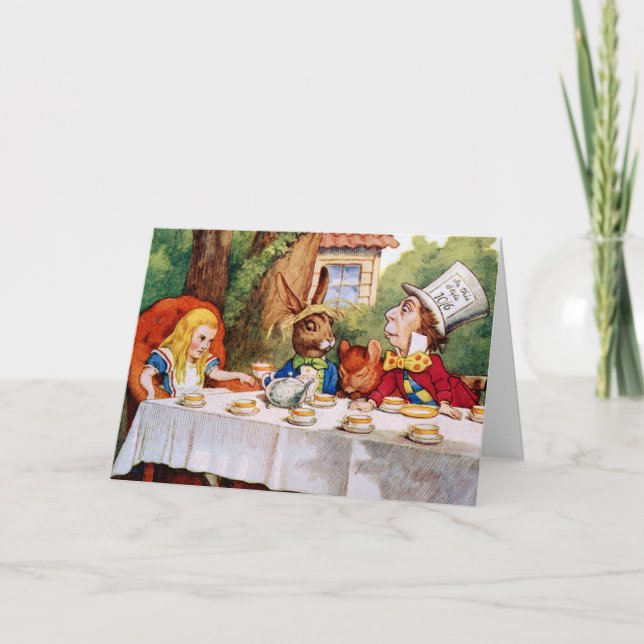 CARTÃO THE MAD HATTER'S TEA PARTY (Frente)