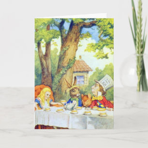 Cartão The Mad Hatters Tea Party Full Color