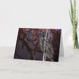 Cartão The majestic Great Gray Owl