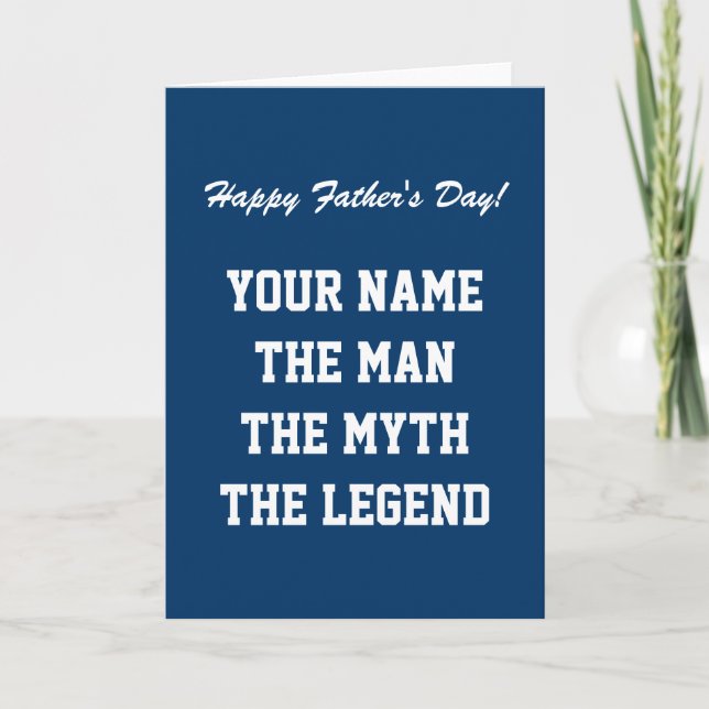 Cartão The man myth legend Father's day greeting card (Frente)