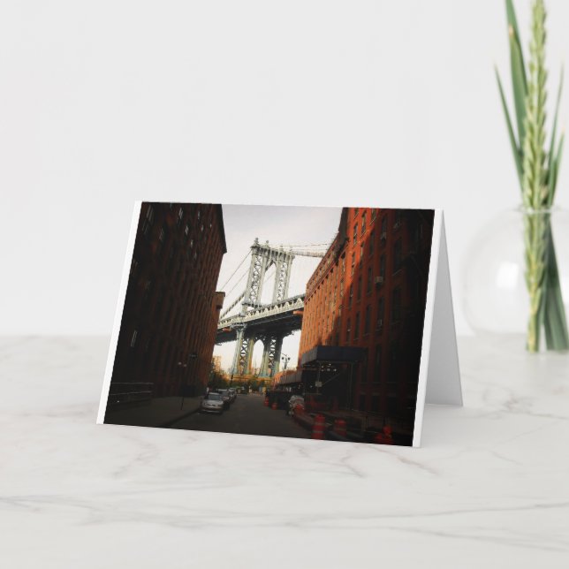 Cartão The Manhattan Bridge, A Street View (Frente)